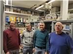 Besuch im Eichlabor des Labors für Luftanalysen und Strahlenschutz; von links: Günther Kerschbaumer (Appa BZ), Fabio Cadoni (ISPRA), Diego Capobianco (ISPRA) und Oswald Vigl (Appa BZ)