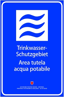 Hinweisschilder  für Trinkwasserschutzgebiete