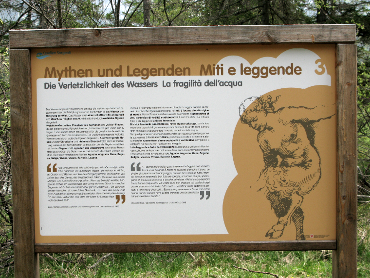 Informationstafel Nr. 3: Myhten und Legenden (Foto: Landesagentur für Umwelt)