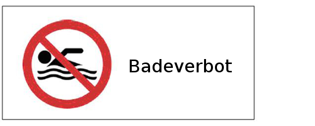 Badeverbot - Pitogramm