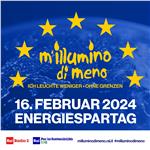 Flyer der Radiokampagne "M’illumino di Meno" 2024 (Quelle: https://www.rai.it/milluminodimeno/